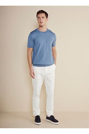شلوار سفید مردانه پاچه ساده BROOKS BROTHERS - کد 926544602
