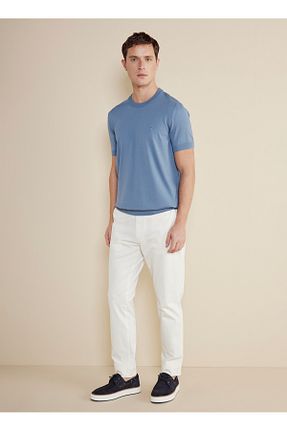 شلوار سفید مردانه پاچه ساده BROOKS BROTHERS - کد 926544602