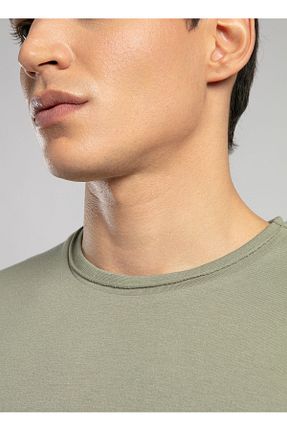 تیشرت خاکی مردانه یقه دوچرخه Lee Cooper - کد 926545175