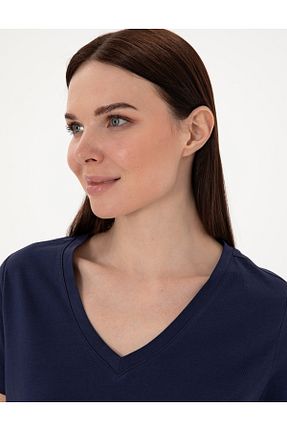 تیشرت سرمه ای زنانه رگولار Pierre Cardin - کد 926545729