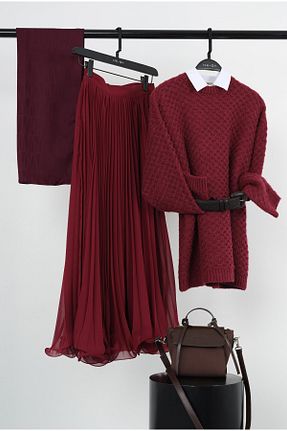 شال زرشکی زنانه پنبه ای HEQA - کد 926549623