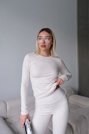تیشرت بژ زنانه رگولار C&CITY - کد 885556942