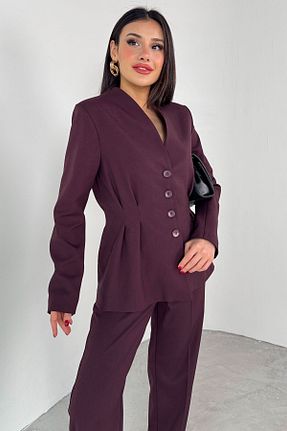 ست بالاتنه و پائین تنه بنفش زنانه رگولار Cappmoda - کد 926547296
