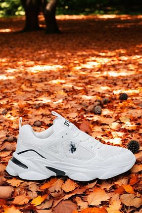 کفش اسنیکر سفید مردانه بند دار U.S. Polo Assn. - کد 926559844