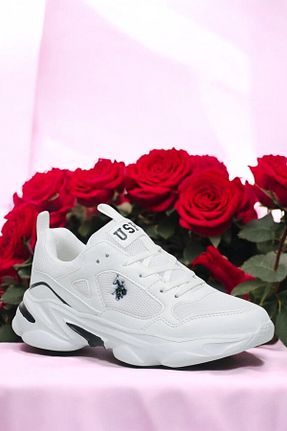کفش اسنیکر سفید زنانه بند دار U.S. Polo Assn. - کد 926561769
