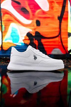 کفش اسنیکر سفید زنانه بند دار U.S. Polo Assn. - کد 926553138