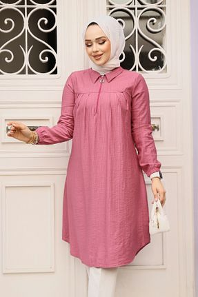 تونیک حجاب صورتی پنبه ای Neva Style - کد 926555635