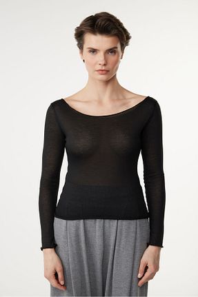 بلوز مشکی زنانه ساده Newmission - کد 926555079