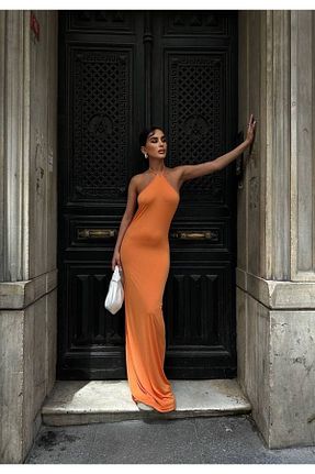 لباس نارنجی زنانه بافتنی FioriModa - کد 926575071