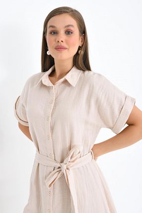 لباس بژ زنانه بافتنی Park Karon - کد 734118555