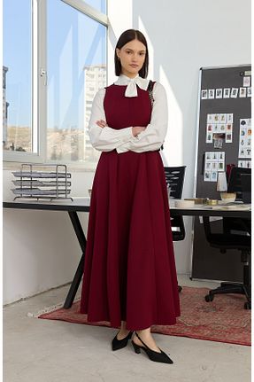 لباس قرمز زنانه بافتنی Fatma Atasoy - کد 926686909
