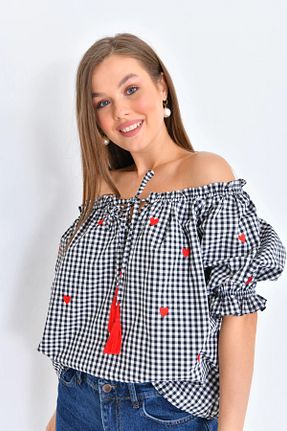 بلوز مشکی زنانه رگولار Genel Markalar - کد 832792921