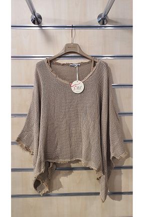 بلوز بژ زنانه ساده Park Moda - کد 926623455