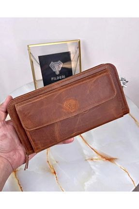 کیف دستی قهوه ای زنانه ابعاد بزرگ Fil Deri - کد 926599021