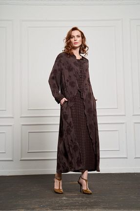 لباس سایز بزرگ قهوه ای زنانه اورسایز MissWhence - کد 926633626