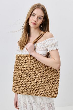 کیف ساحلی قهوه ای زنانه حصیر C&CITY - کد 926707273