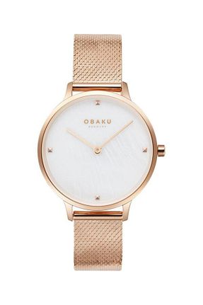 ساعت مچی صورتی زنانه 34 میلی متر Obaku - کد 926655616