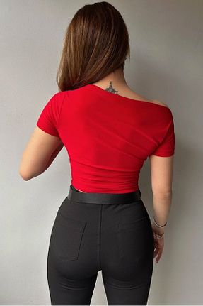 بلوز قرمز زنانه ساده WOMAN VISION - کد 926648145