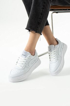 کفش اسنیکر سفید زنانه بند دار AlbiShoes - کد 926646420
