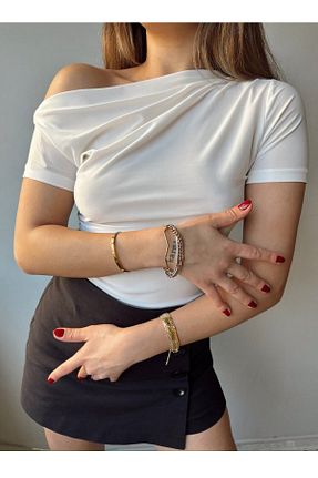 بلوز سفید زنانه ساده WOMAN VISION - کد 926648106