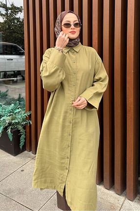 پیراهن حجاب سبز زنانه رگولار Ovn. - کد 929257343