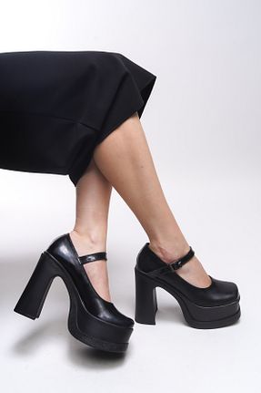 کفش پاشنه بلند کلاسیک مشکی زنانه چرم مصنوعی Riccon - کد 926697756