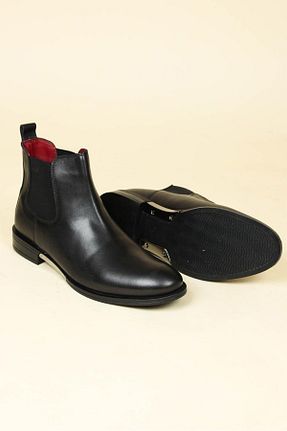 بوت / نیم بوت مشکی مردانه چرم خالص Birikon - کد 926714371