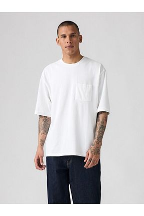 تیشرت سفید مردانه رگولار Levi