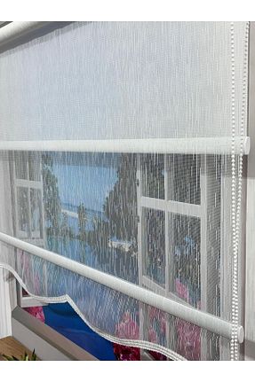 پرده کشوئی سفید کلاسیک Stor winella - کد 926709857