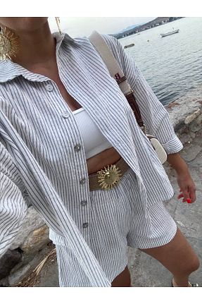 ست بالاتنه و پائین تنه بژ زنانه بافت LOKADI - کد 926714931