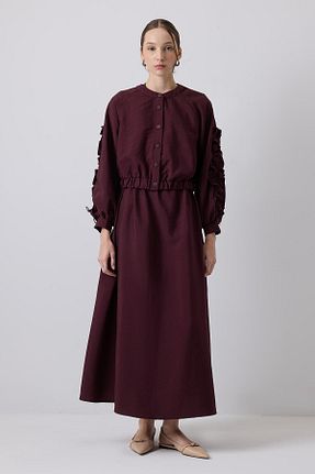 ست بالاتنه و پائین تنه حجاب زرشکی زنانه نیمه فیت Touche Prive - کد 926728748