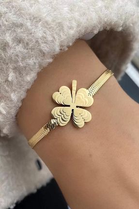 دستبند استیل (فولاد) زرد زنانه استیل (فولاد) Vitastyle - کد 926749187