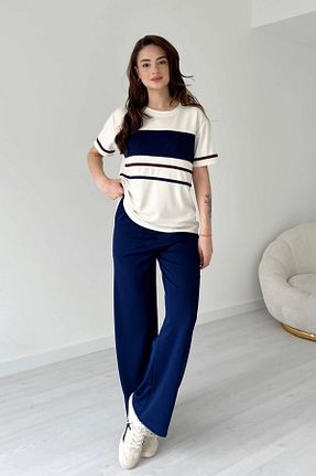 ست بالاتنه و پائین تنه رنگی زنانه بافتنی TrendyFashion - کد 921077126