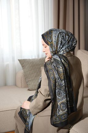 شال مشکی زنانه پنبه ای Baştacı - کد 865511042