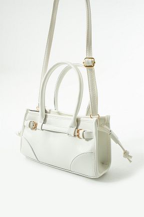 کیف دوشی سفید زنانه چرم مصنوعی BAGS - کد 926753149