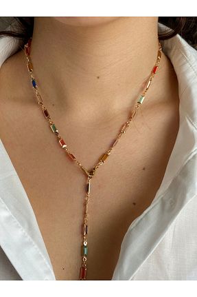 گردنبند استیل ( فولاد ) طلائی استیل (فولاد) LEMARİZ COLLECTİON - کد 920936362