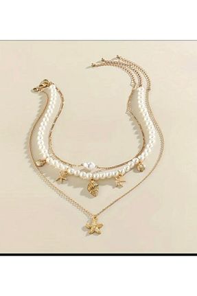 گردنبند جواهر زرد زنانه روکش طلا elyius - کد 926756645