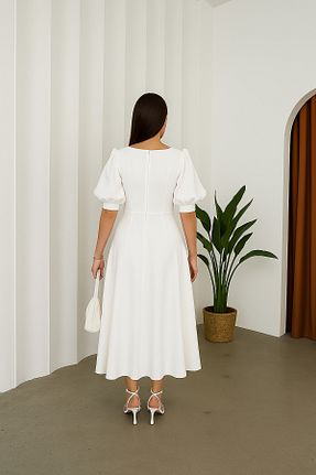 لباس سفید زنانه کرپ Deafox - کد 926751239