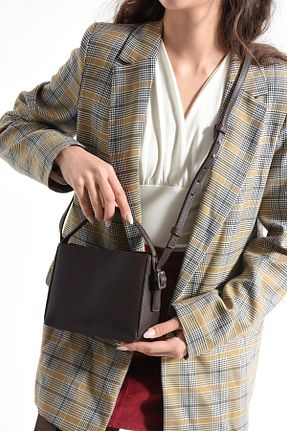 کیف پستچی قهوه ای زنانه چرم مصنوعی BAGS - کد 926755596