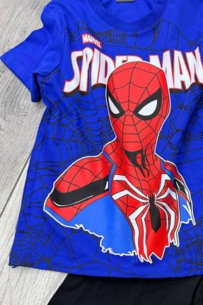 ست بالاتنه و پائین تنه آبی بچه گانه بافتنی Spiderman - کد 926760938