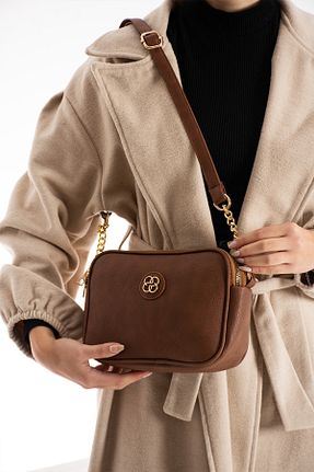 کیف دوشی قهوه ای زنانه چرم مصنوعی NWR BAGS - کد 926758223