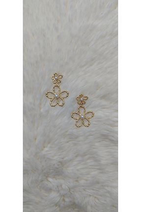 گوشواره جواهر متالیک مروارید Anziano bijuteri - کد 922689418