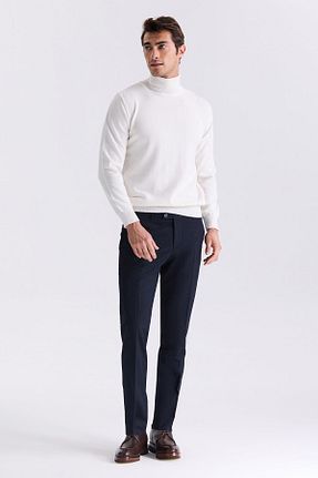 شلوار سرمه ای مردانه الاستان - ویسکون - پلی استر Jakamen - کد 817568910