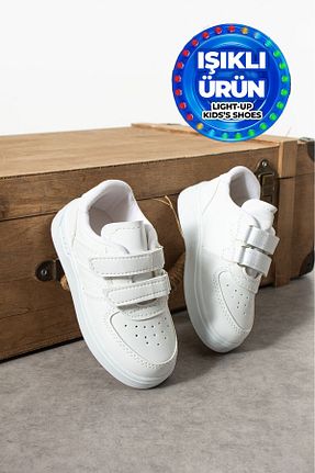 کفش اسنیکر سفید بچه گانه چسبی AlbiShoes - کد 896764847
