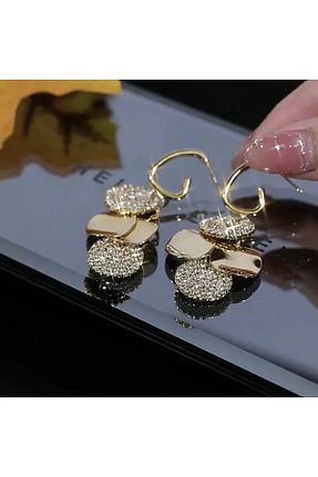 گوشواره جواهر سفید سنگ طبیعی byozanyılmaz - کد 926805464