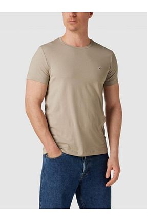تیشرت بژ مردانه یقه دوچرخه Tommy Hilfiger - کد 896883350