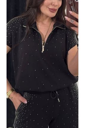 ست گرمکن مشکی زنانه پاچه گشاد CEYDA AYAZ - کد 926830283