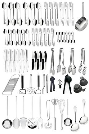 قاشق و چنگال و کارد متالیک 90 Homerest - کد 449930192