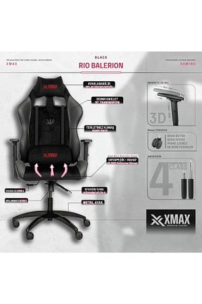 صندلی گیمینگ مشکی Geriye doğru yatabilme XMAX - کد 157835765