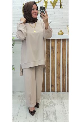 ست بالاتنه و پائین تنه بژ زنانه بافتنی Meryemce Butik - کد 926852843